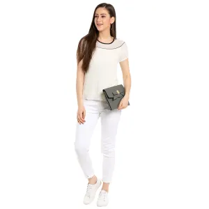 Self Pattern Cream top