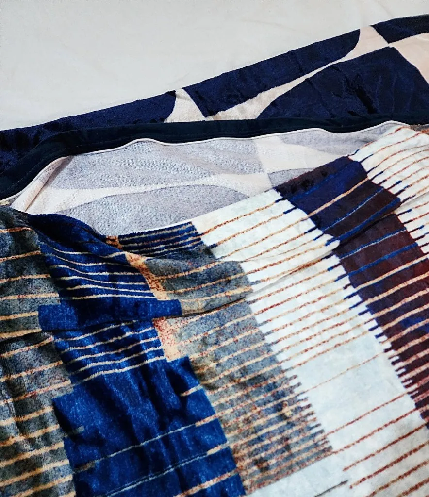 Shades of Blue Check Print Single Duvet Cover