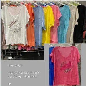 Short Sleeve Top with Sequin Heart