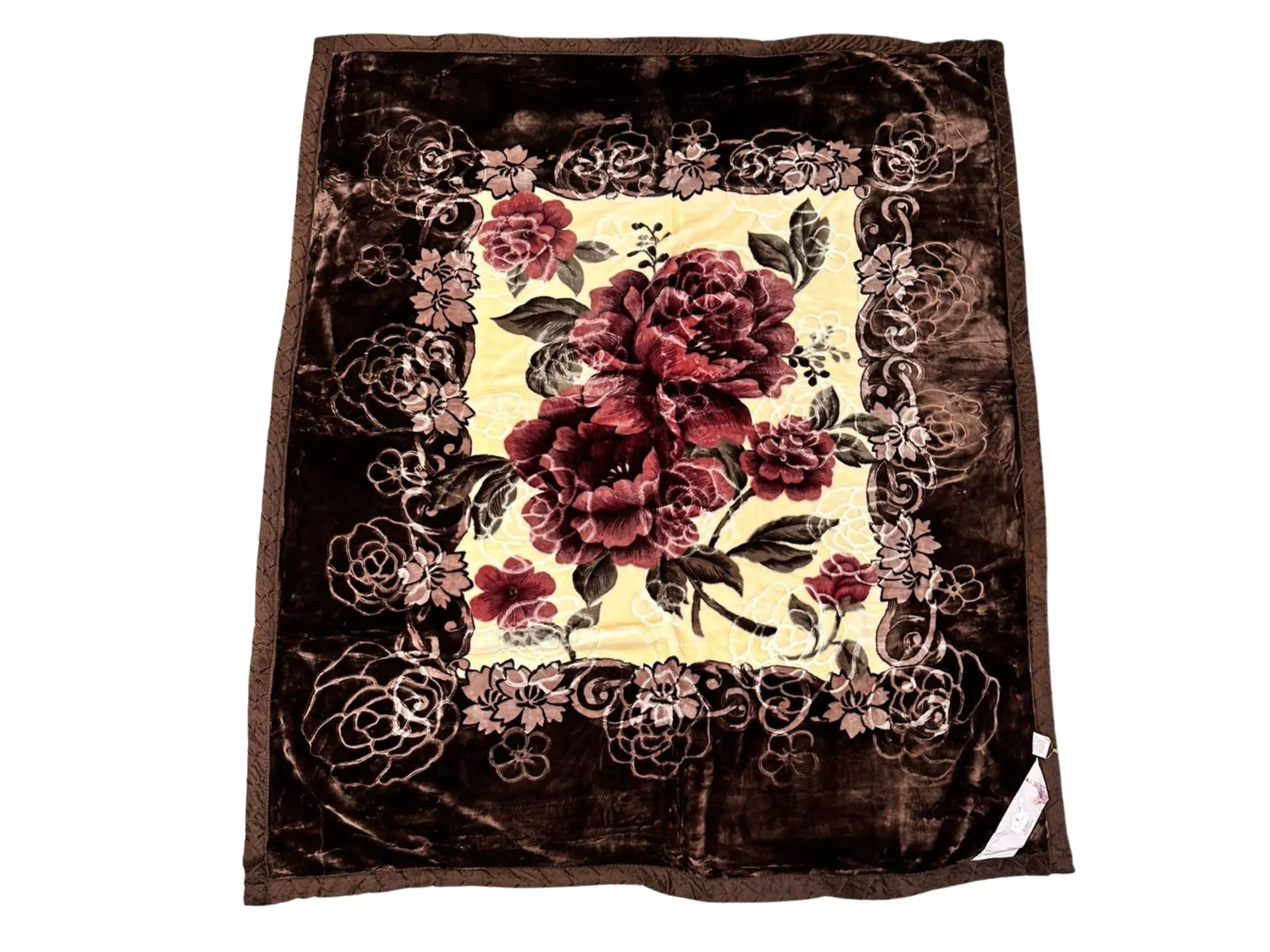 Signature Blanket Comfy Gold Premium 2 Ply Double Bed Blanket (Choco)