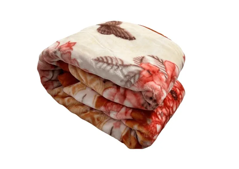 Signature Blanket Single Bed Super Soft 2Ply Mink Blanket (Sandy Brown)