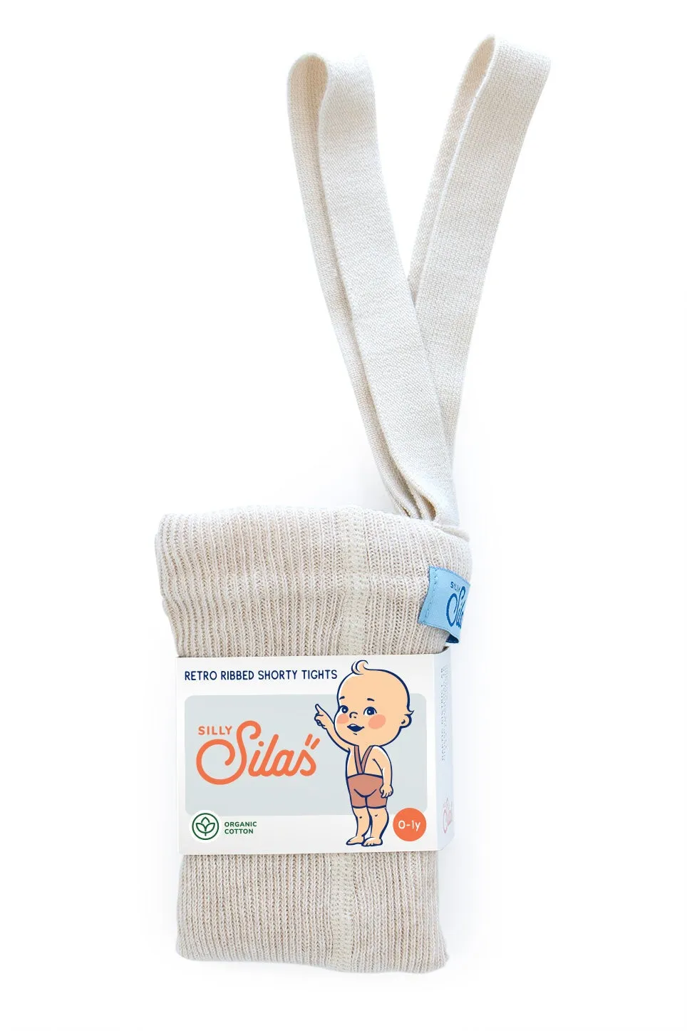 Silly Silas Shorty Tights With Braces - Cream Blend