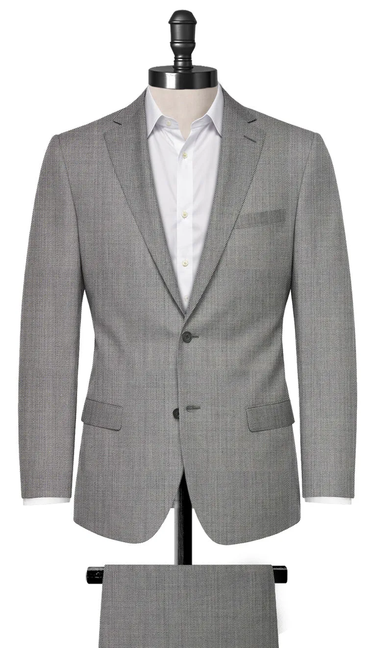 Sliver Sharkskin Suit