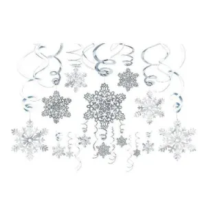 Snowflake Hanging Swirl Decorations