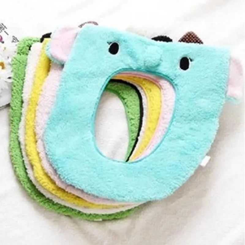 Soft Fabric Cartoon Toilet Seat Cover