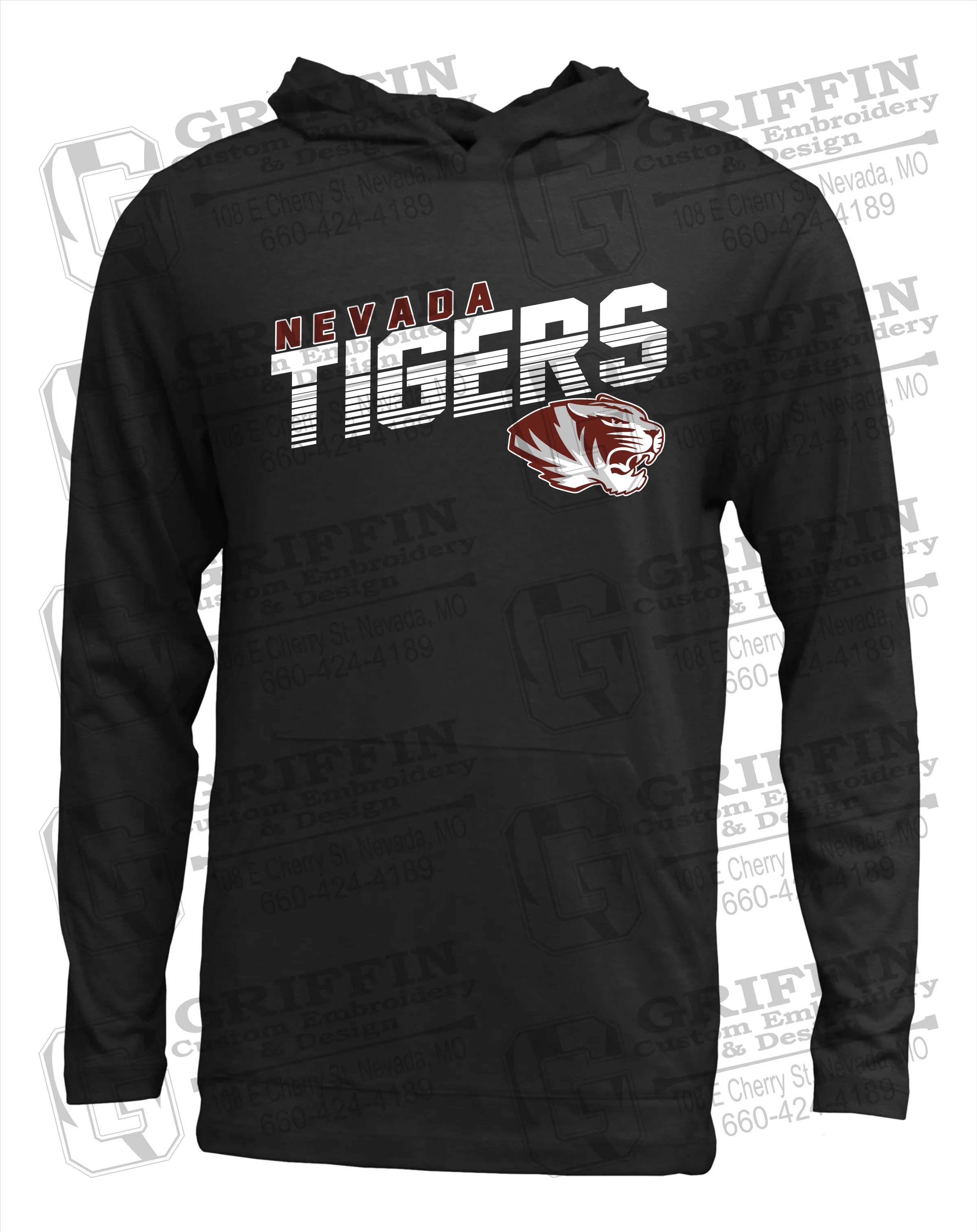 Soft-Tek T-Shirt Hoodie - Nevada Tigers 19-A