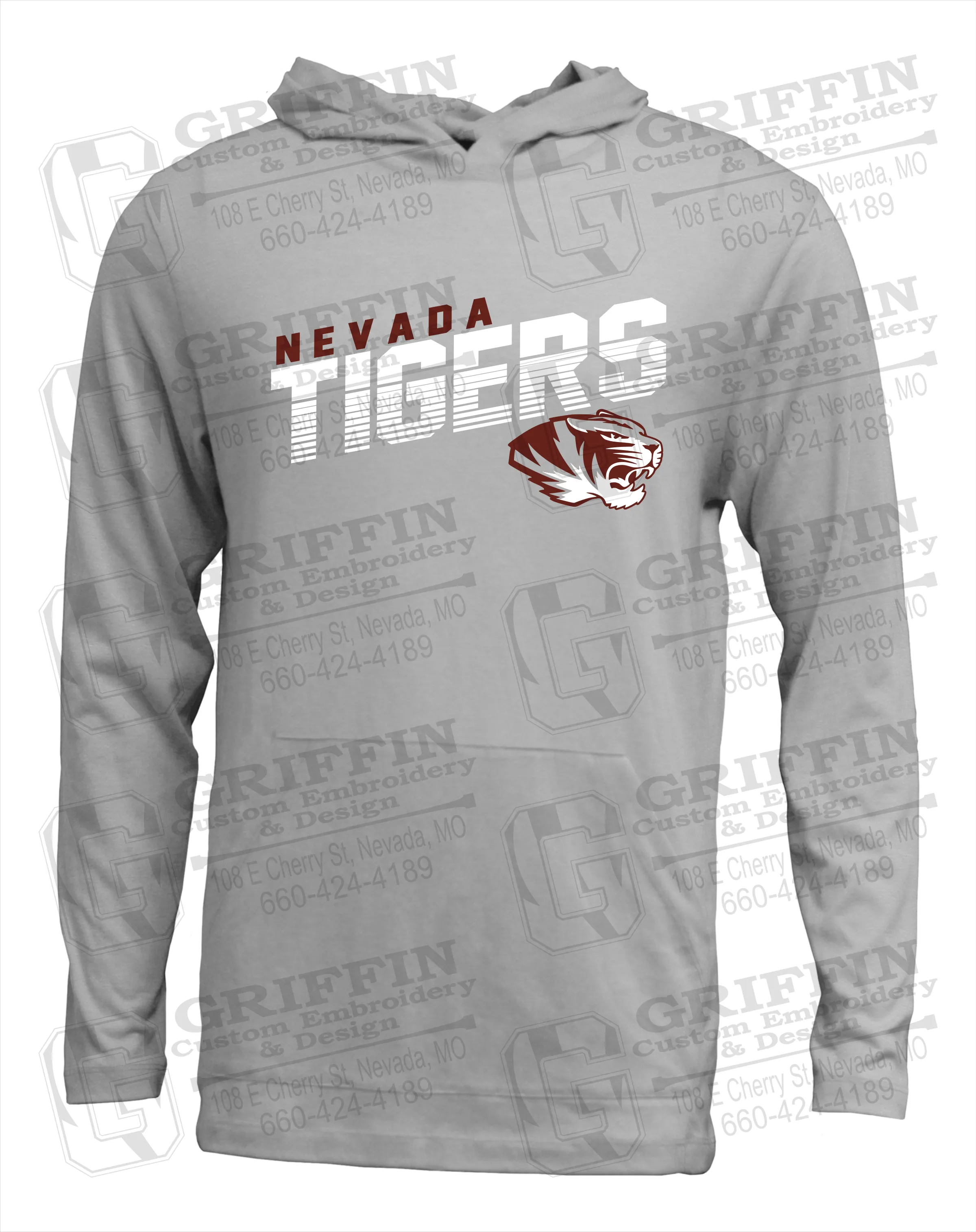 Soft-Tek T-Shirt Hoodie - Nevada Tigers 19-A