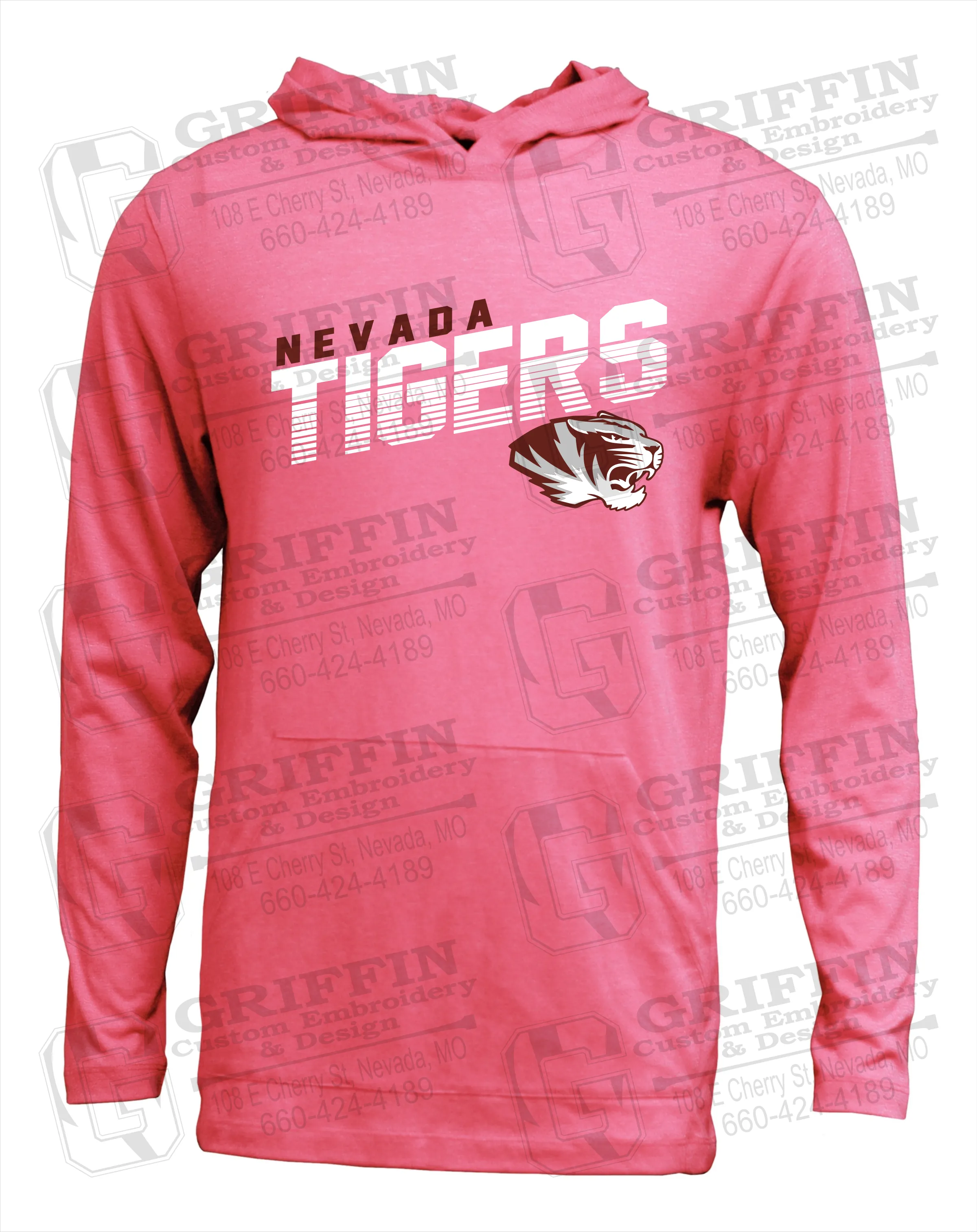 Soft-Tek T-Shirt Hoodie - Nevada Tigers 19-A