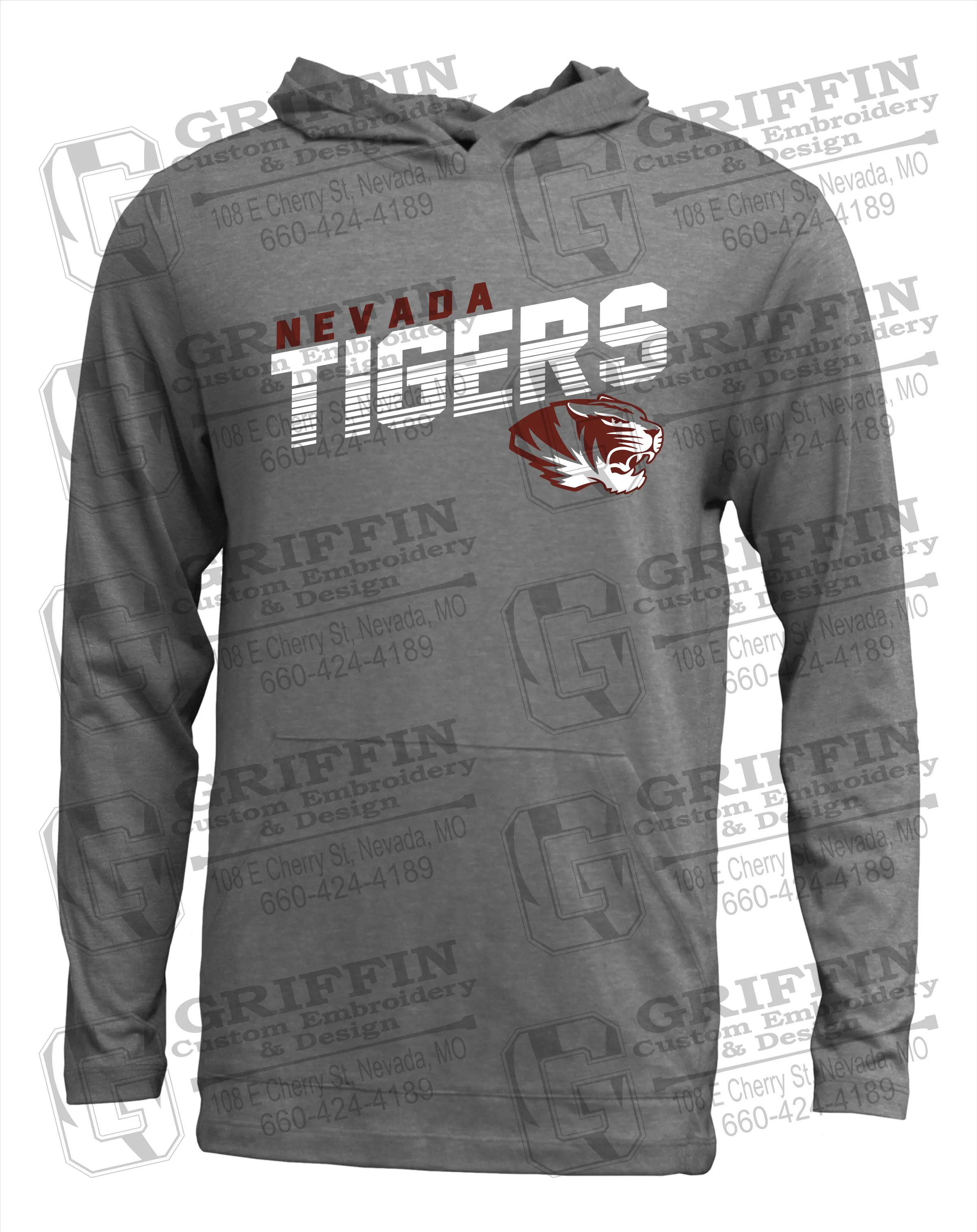 Soft-Tek T-Shirt Hoodie - Nevada Tigers 19-A