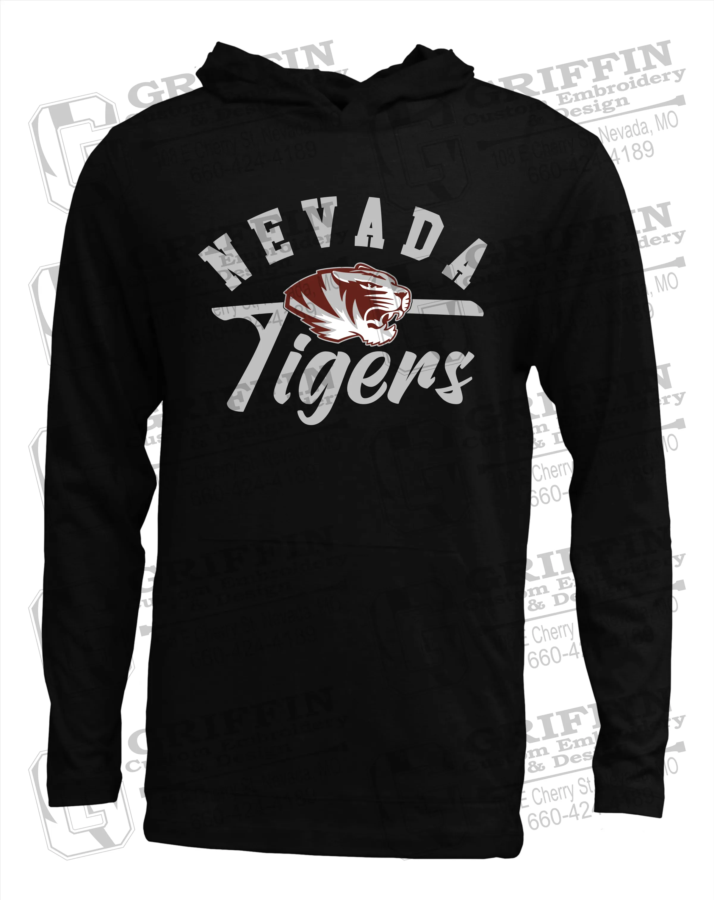Soft-Tek T-Shirt Hoodie - Nevada Tigers 20-Z