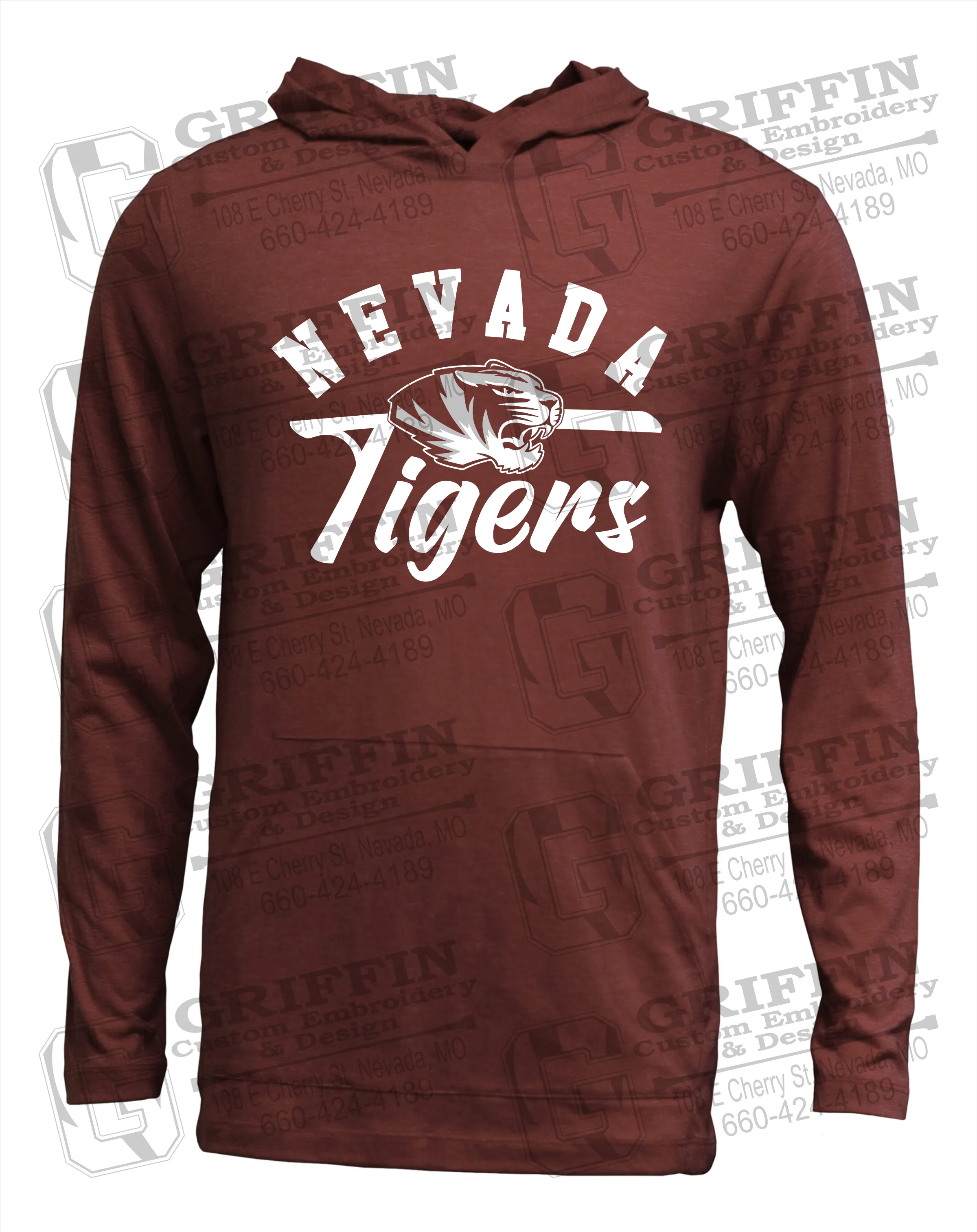 Soft-Tek T-Shirt Hoodie - Nevada Tigers 20-Z