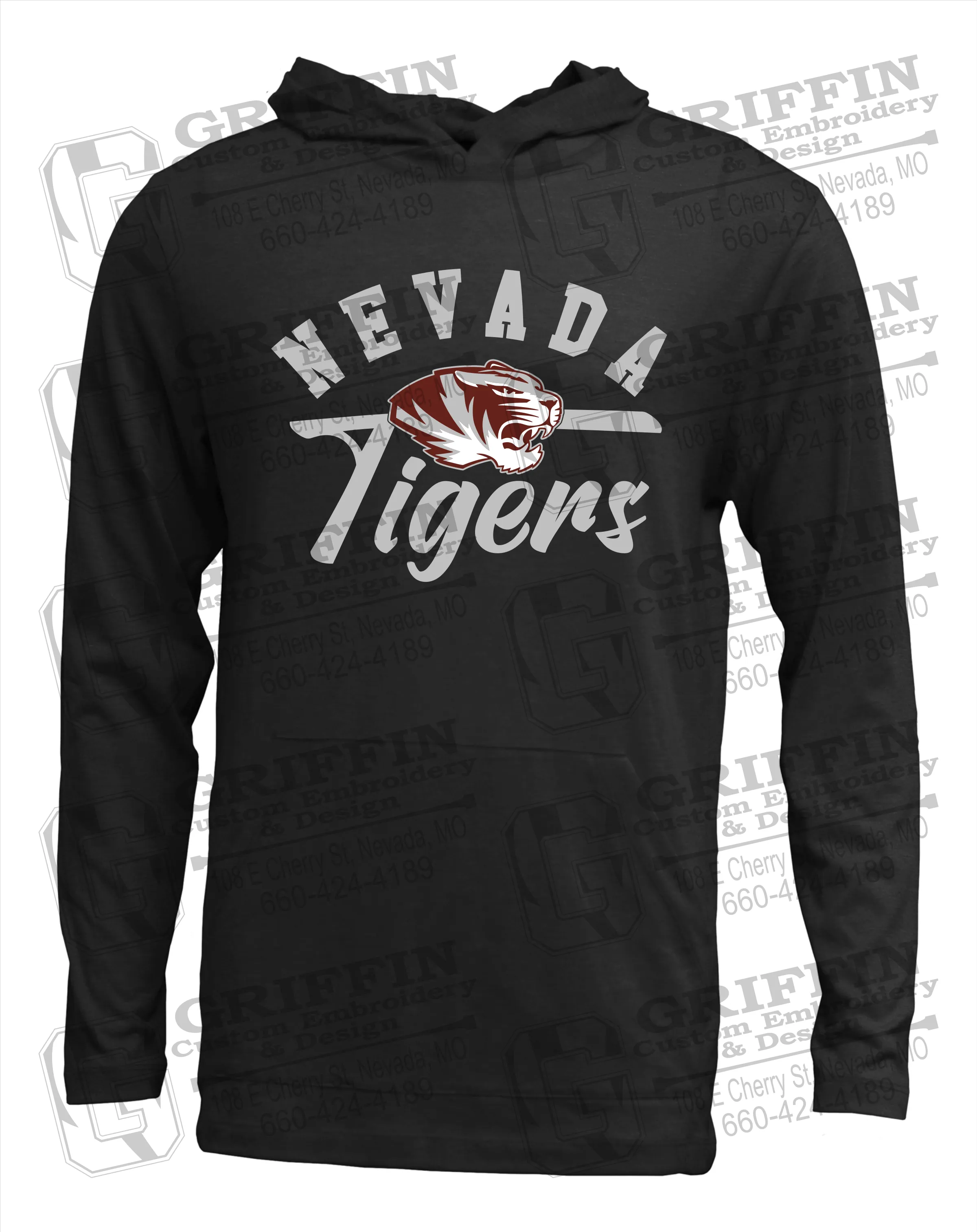 Soft-Tek T-Shirt Hoodie - Nevada Tigers 20-Z