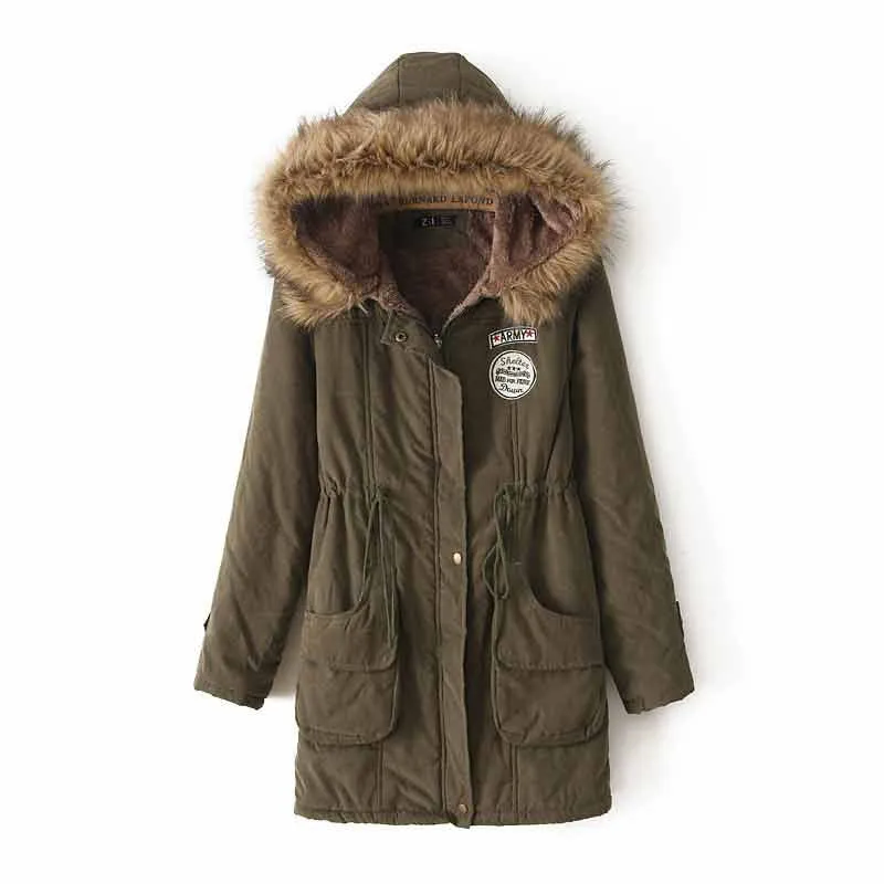 Solid Faux Fur Hooded Jacket For Women