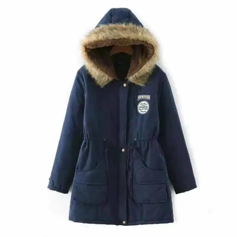 Solid Faux Fur Hooded Jacket For Women