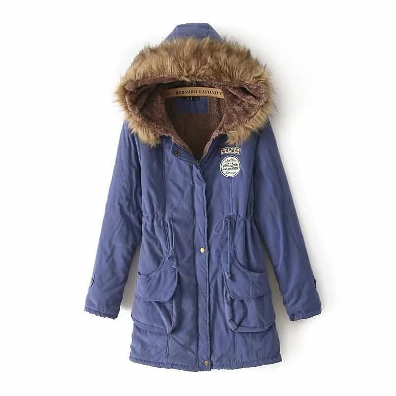 Solid Faux Fur Hooded Jacket For Women