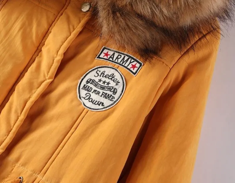 Solid Faux Fur Hooded Jacket For Women