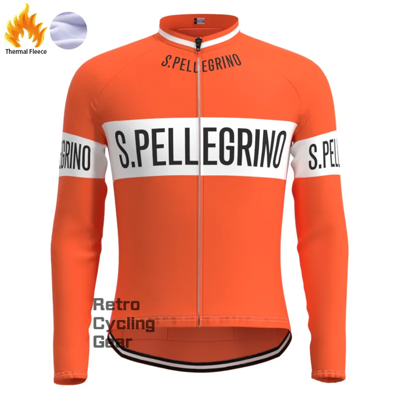 S.PELLEGRINO Fleece Retro Long Sleeves Jerseys