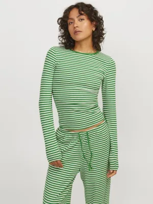 Stella Stripe Long Sleeve Tee Fern green