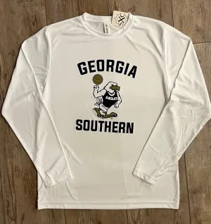 Strutting Eagle BASKETBALL Long Sleeve Performance Tee - White
