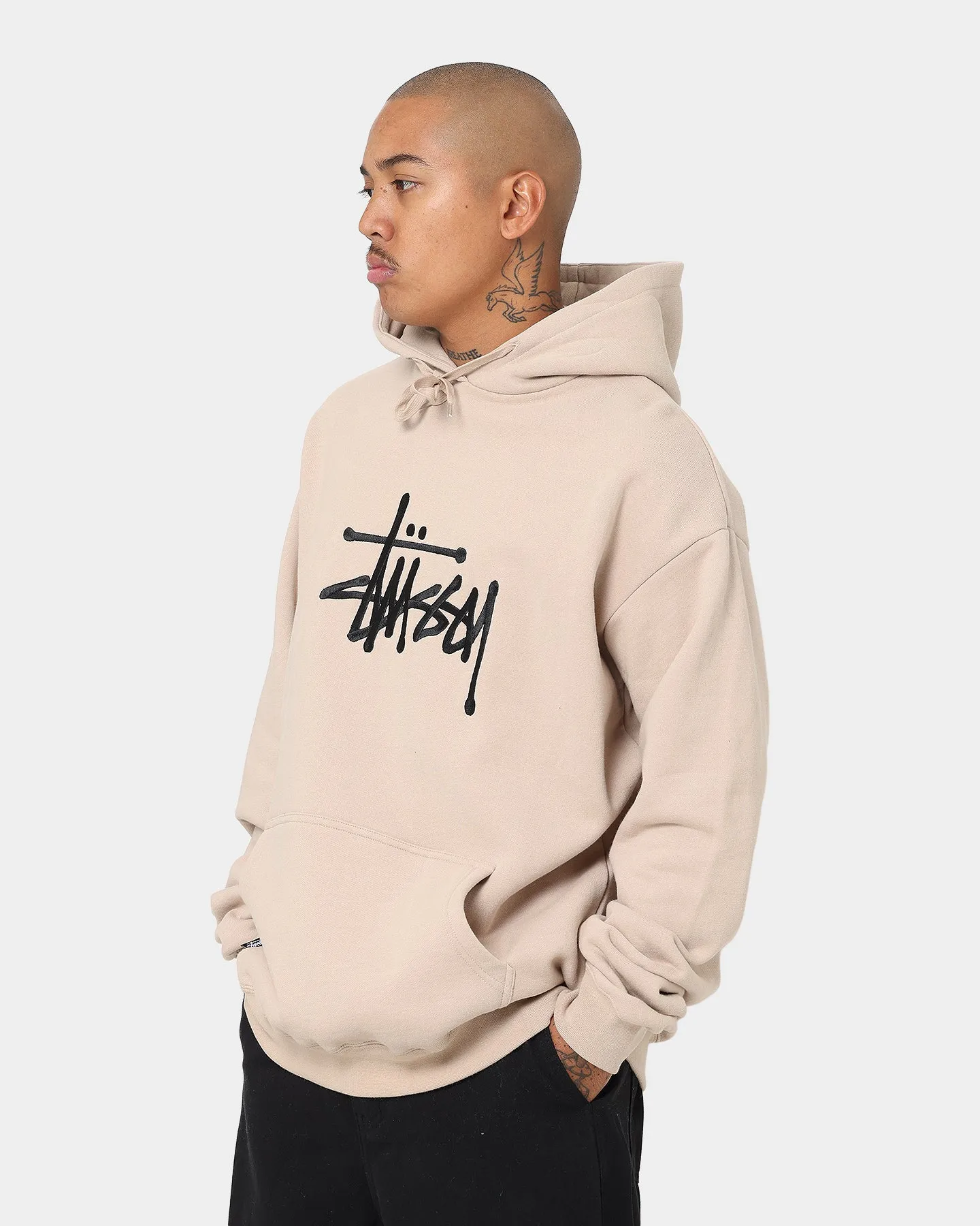 Stussy Embroidered Graffiti Hoodie Smoke