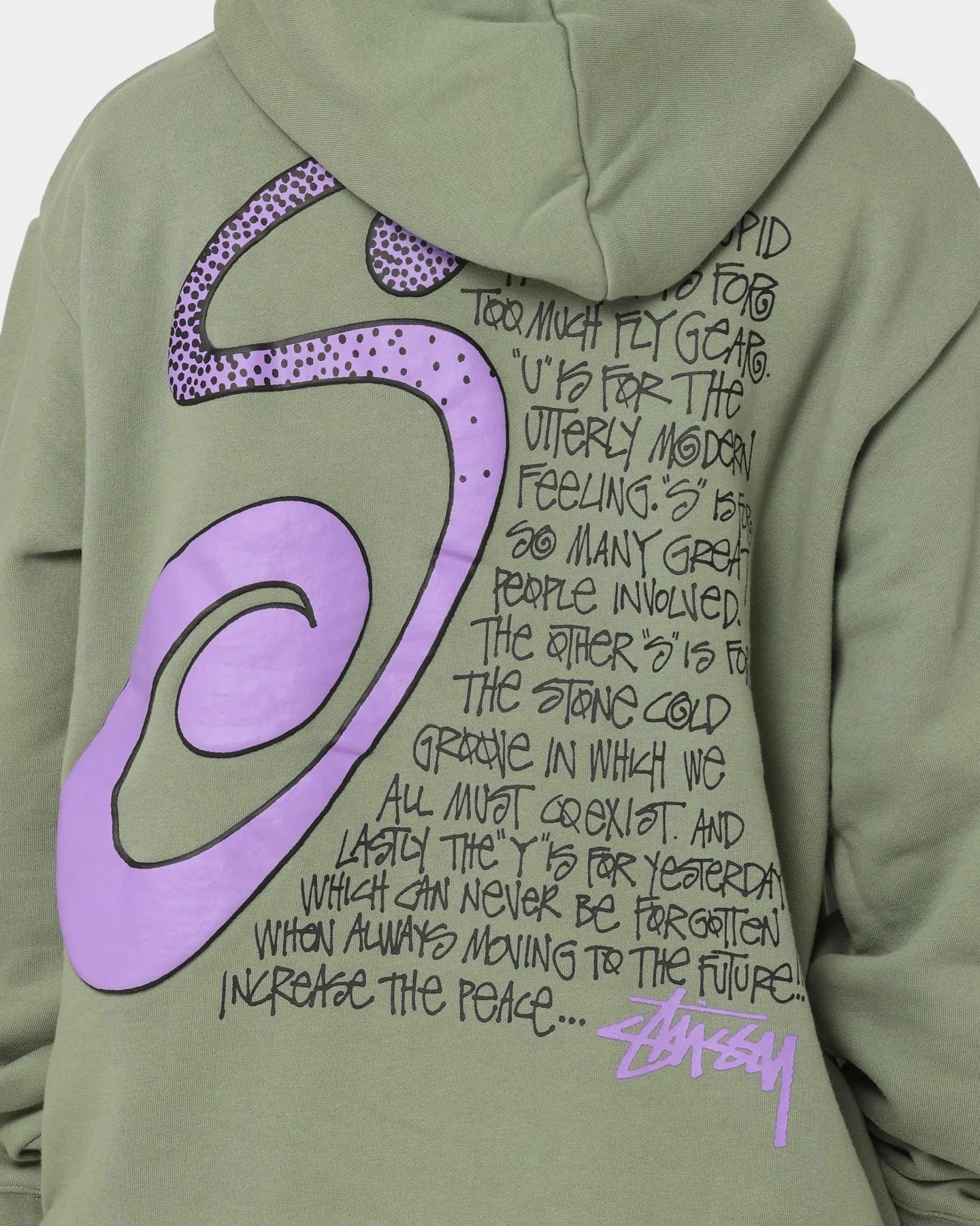 Stussy S IS Hoodie Faded Green