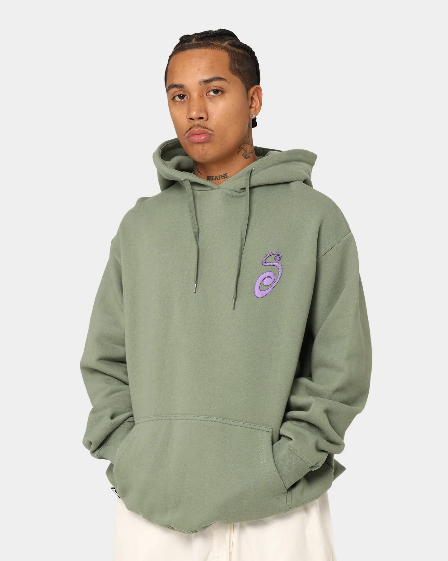 Stussy S IS Hoodie Faded Green