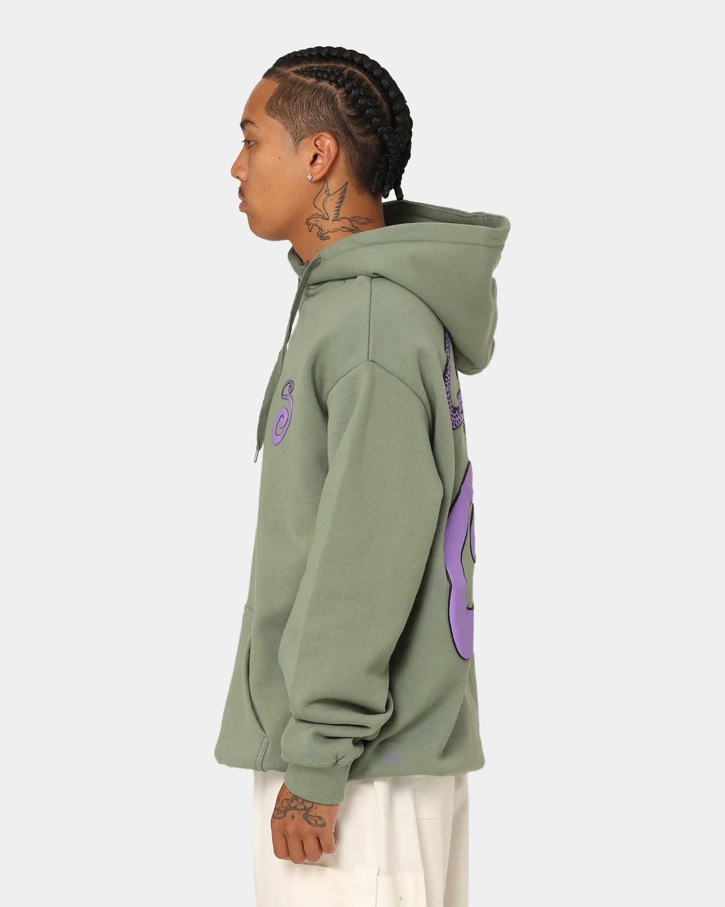 Stussy S IS Hoodie Faded Green