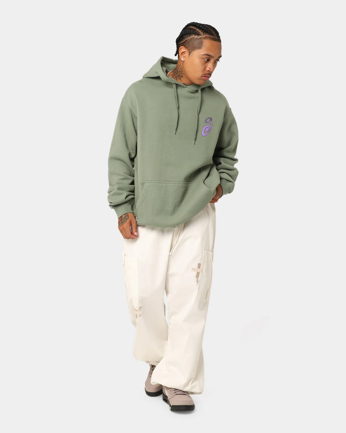 Stussy S IS Hoodie Faded Green