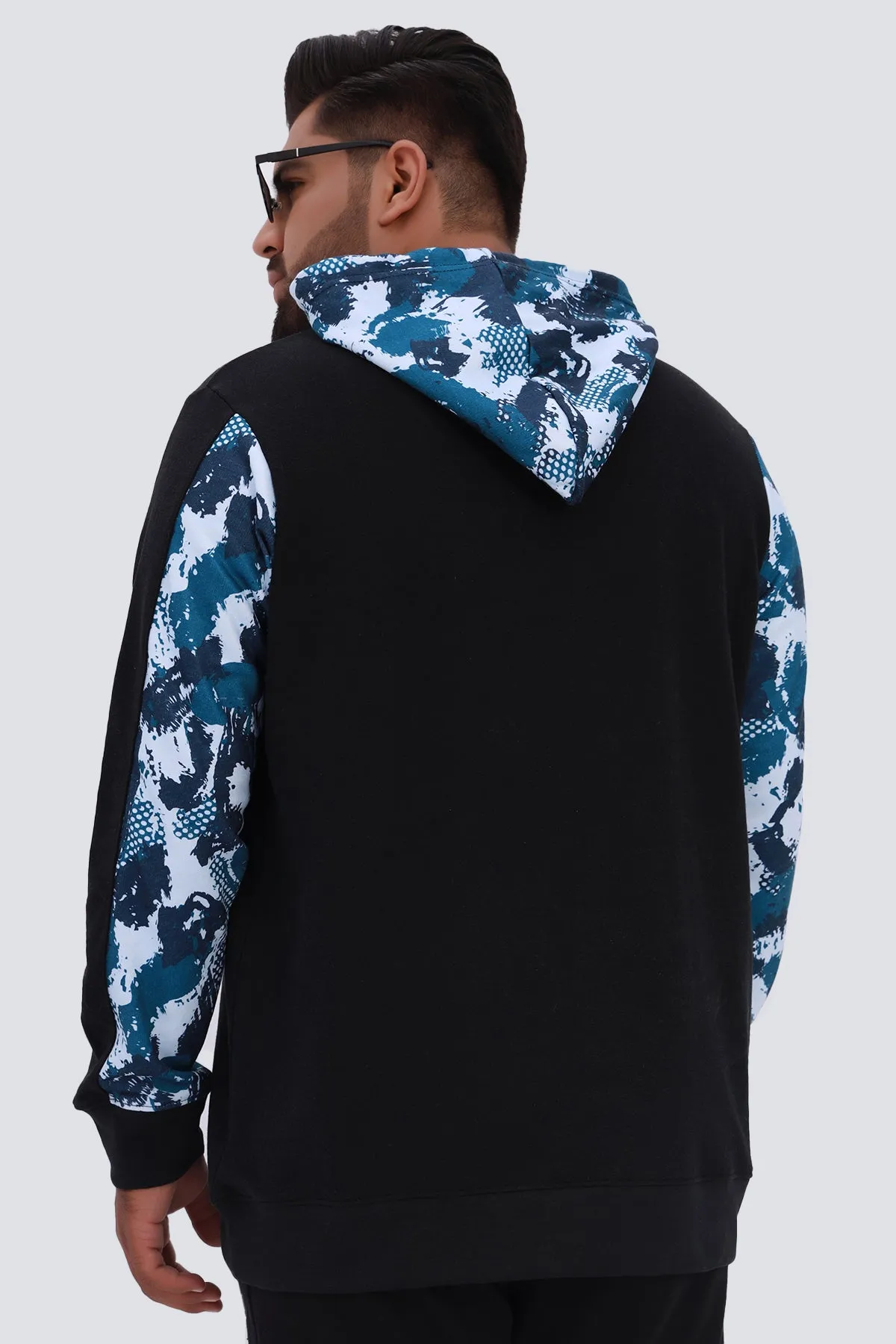 Sxs Camo Printed Hoodie (Plus Size) - W22 -  MH0035P