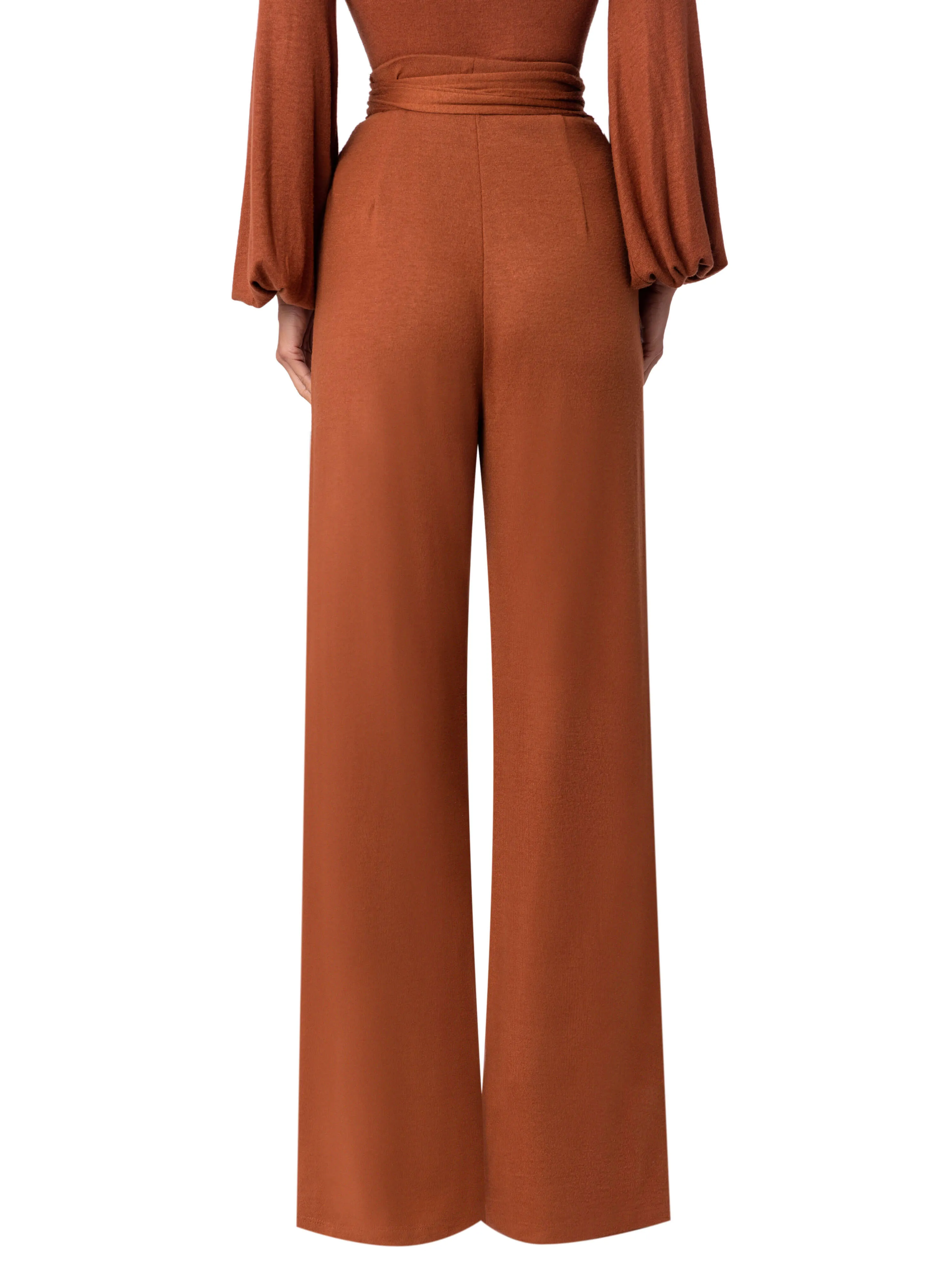 “Tawny” Mocha Belted Pants