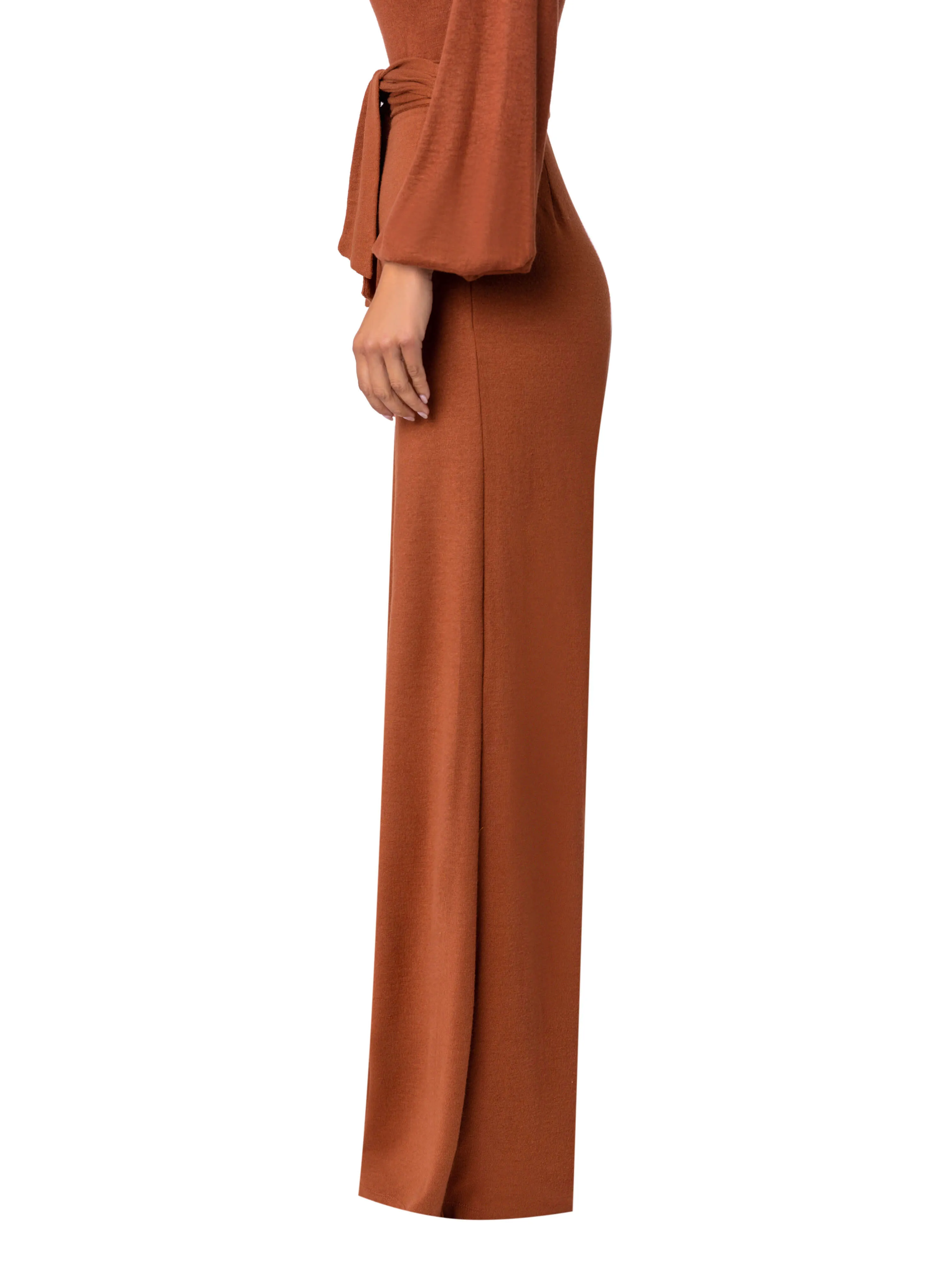 “Tawny” Mocha Belted Pants