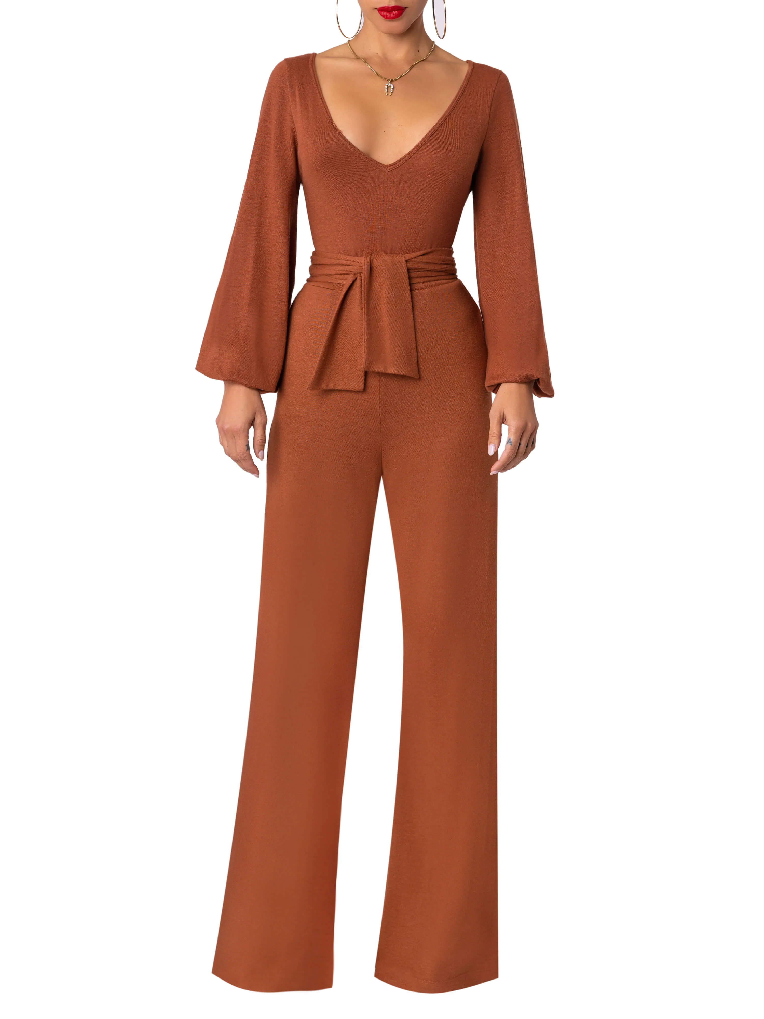 “Tawny” Mocha Belted Pants