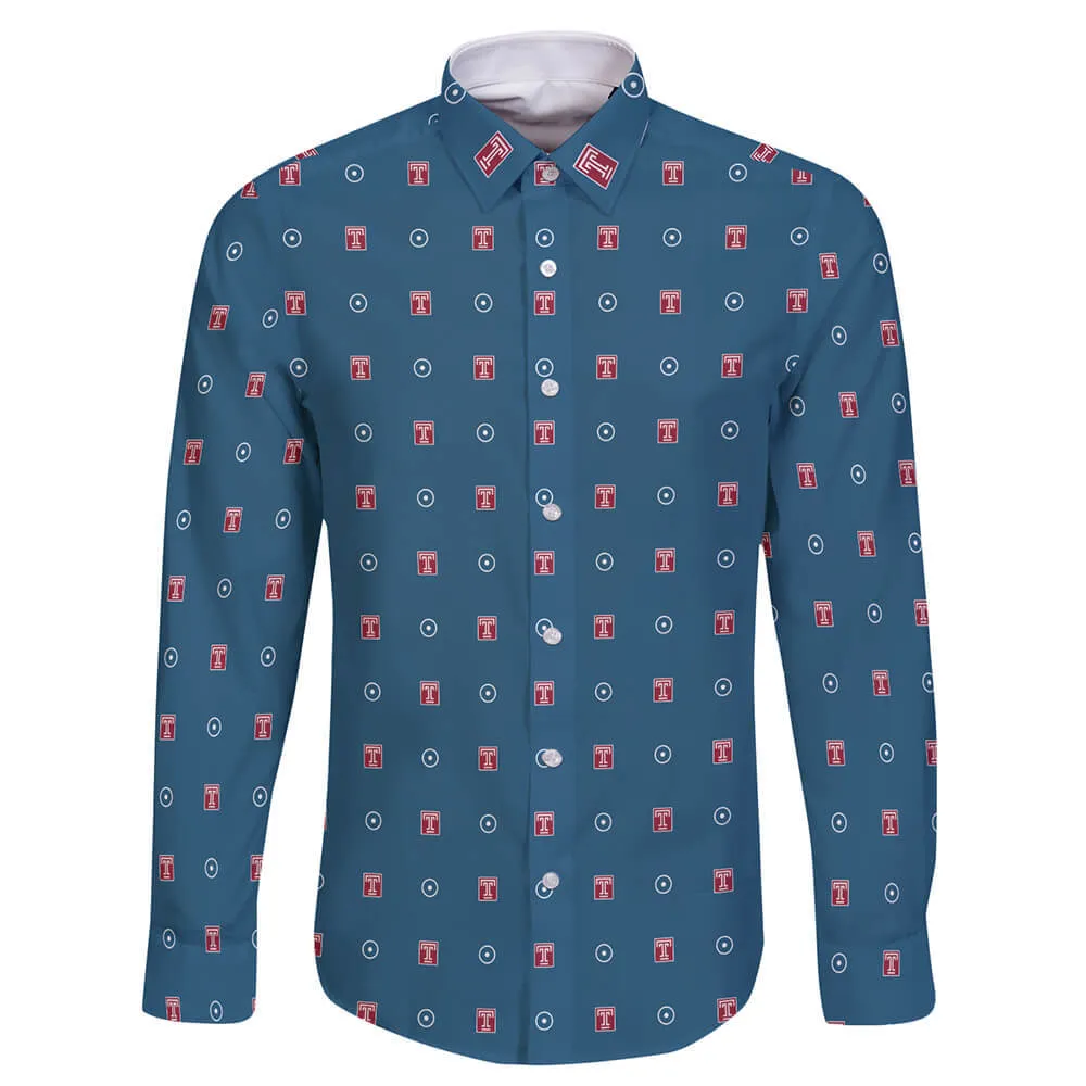 Temple University Long Sleeve Button Shirt