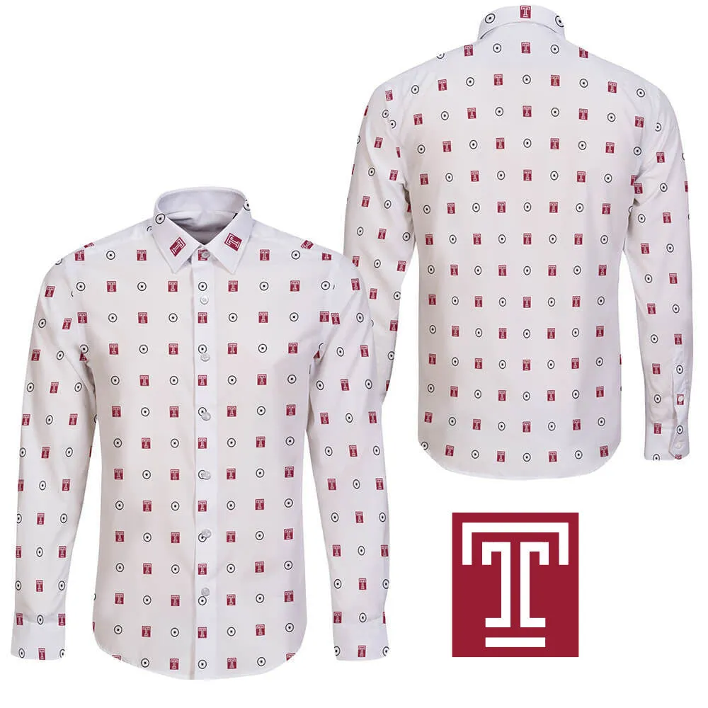 Temple University Long Sleeve Button Shirt