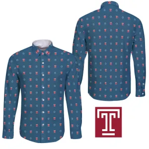 Temple University Long Sleeve Button Shirt