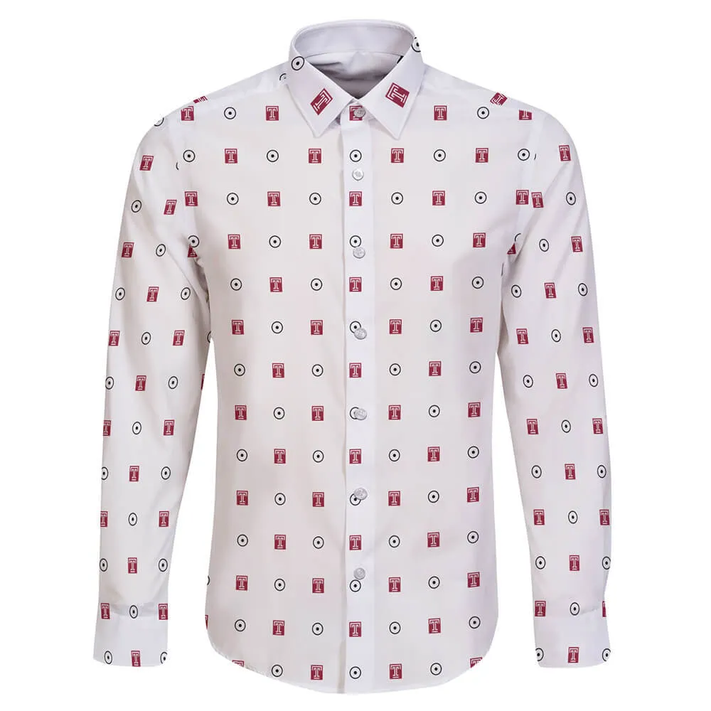Temple University Long Sleeve Button Shirt