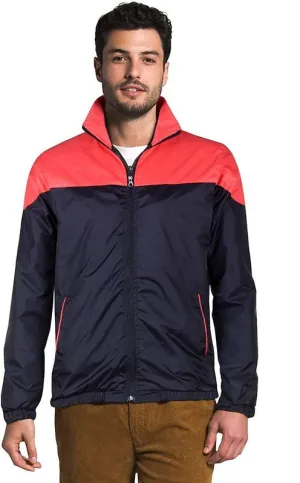 THE CLOWNFISH Men's Activewear Jacket - Stylish Zipper Design | Regular Fit | 2XL Size | Blue & Red