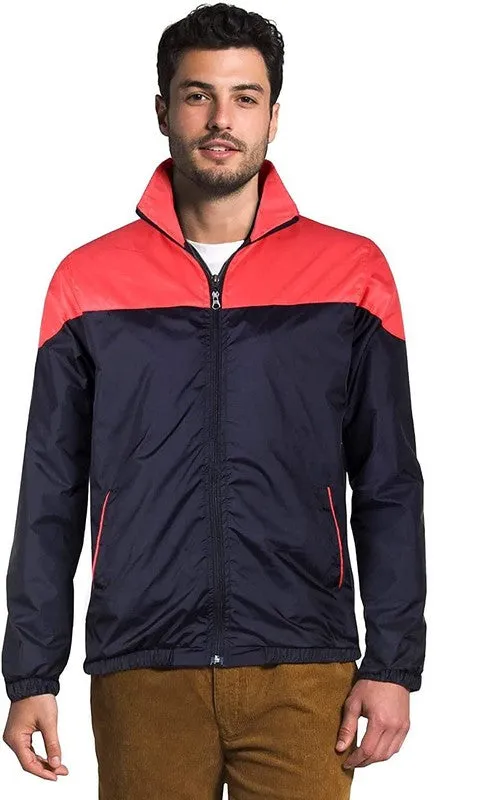 THE CLOWNFISH Men's Activewear Jacket - Stylish Zipper Design | Regular Fit | 2XL Size | Blue & Red