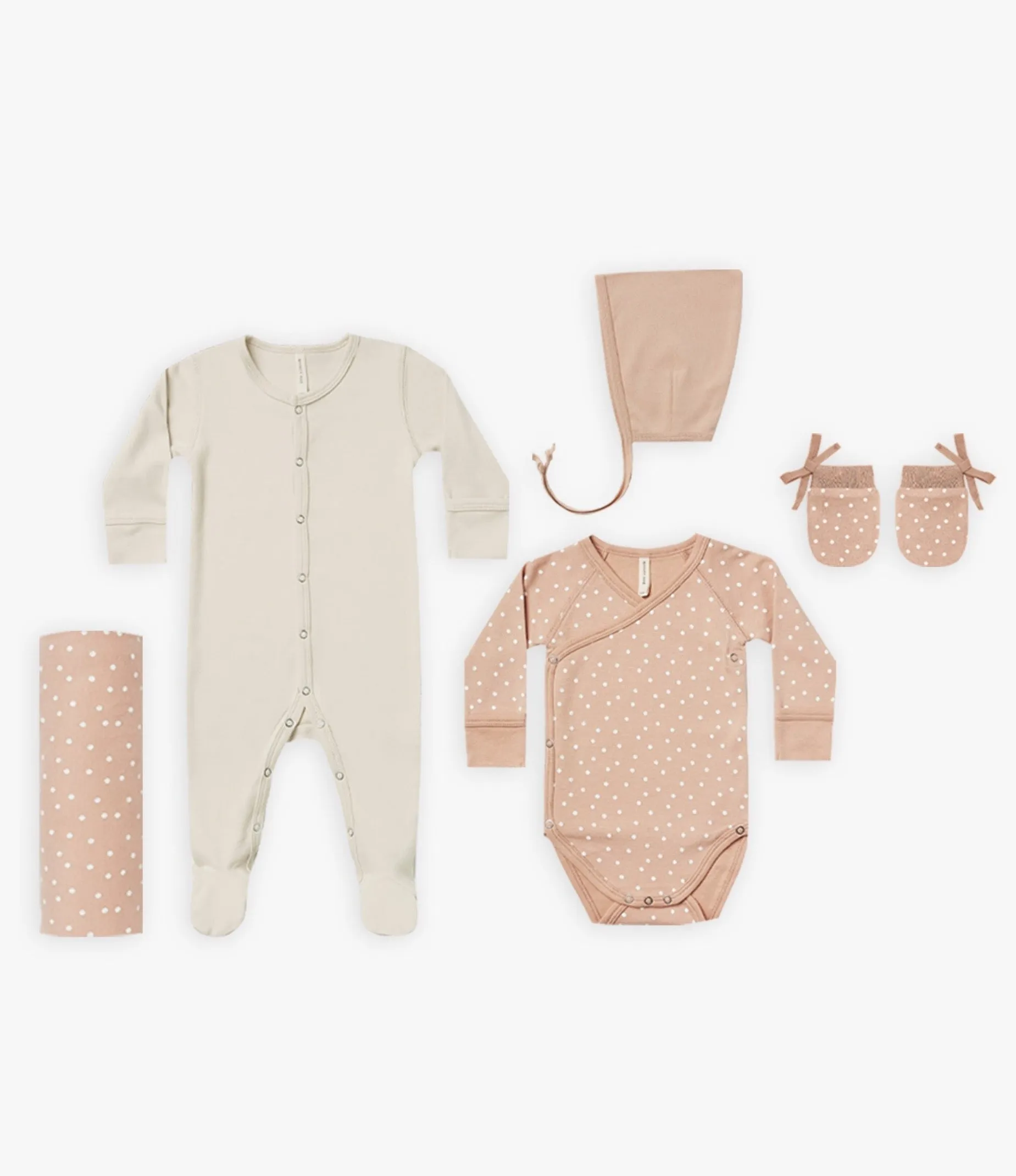 The Essentials BABY Set by Quincy Mae - Petal / Ivory