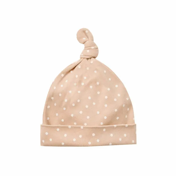 The Knotted Baby Hat by Quincy Mae - Petal Dots