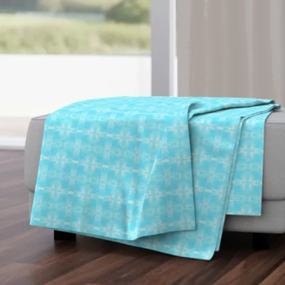 Throw Blanket <br/> Jamprang, Turquoise