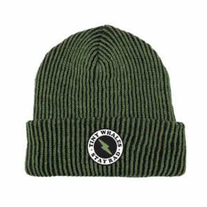 Tiny Whales - Stay Rad Beanie in Army/Black