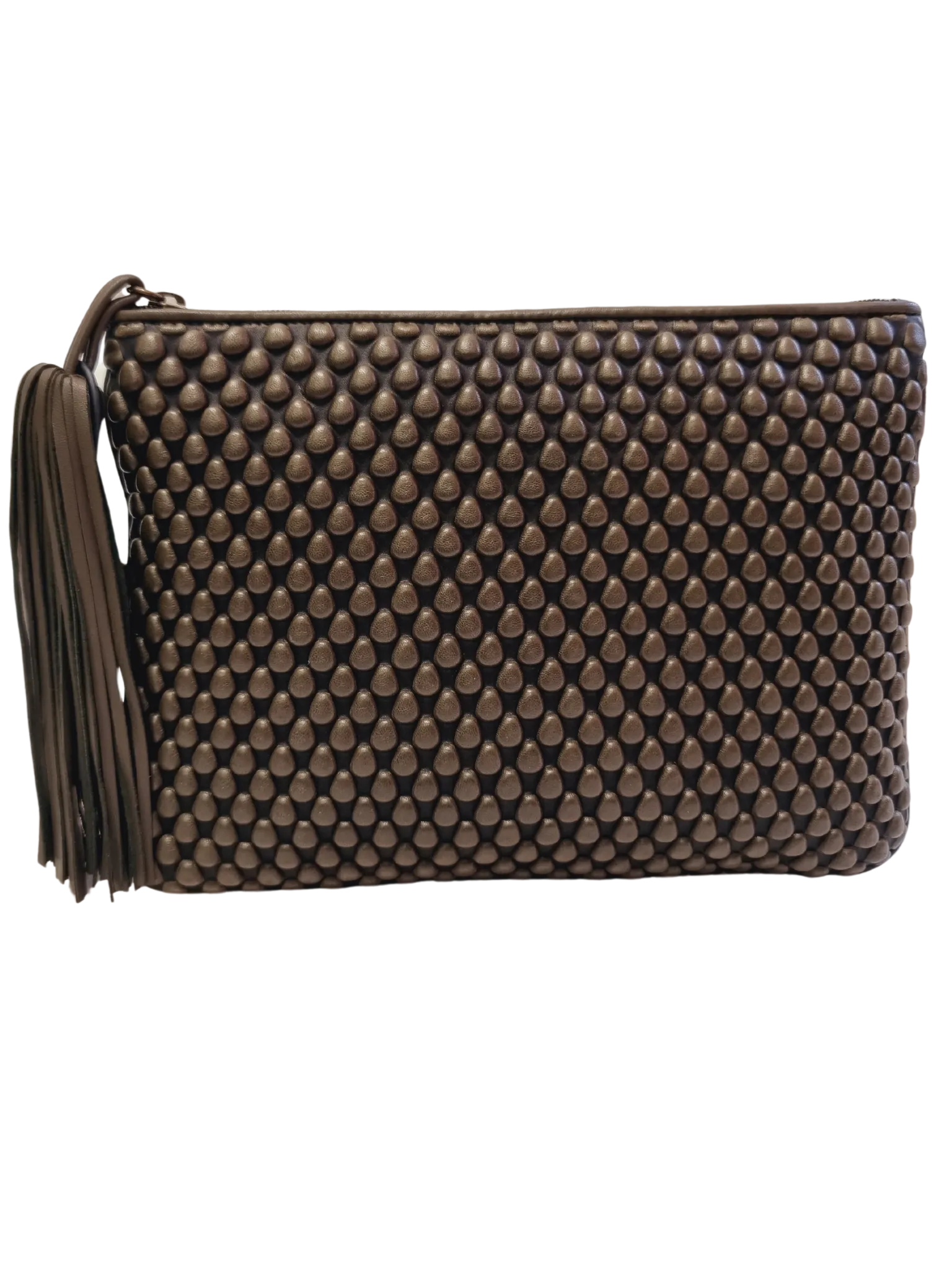 Tissa Fontaneda Loden Green Spanish Nappa Leather XL Pochette