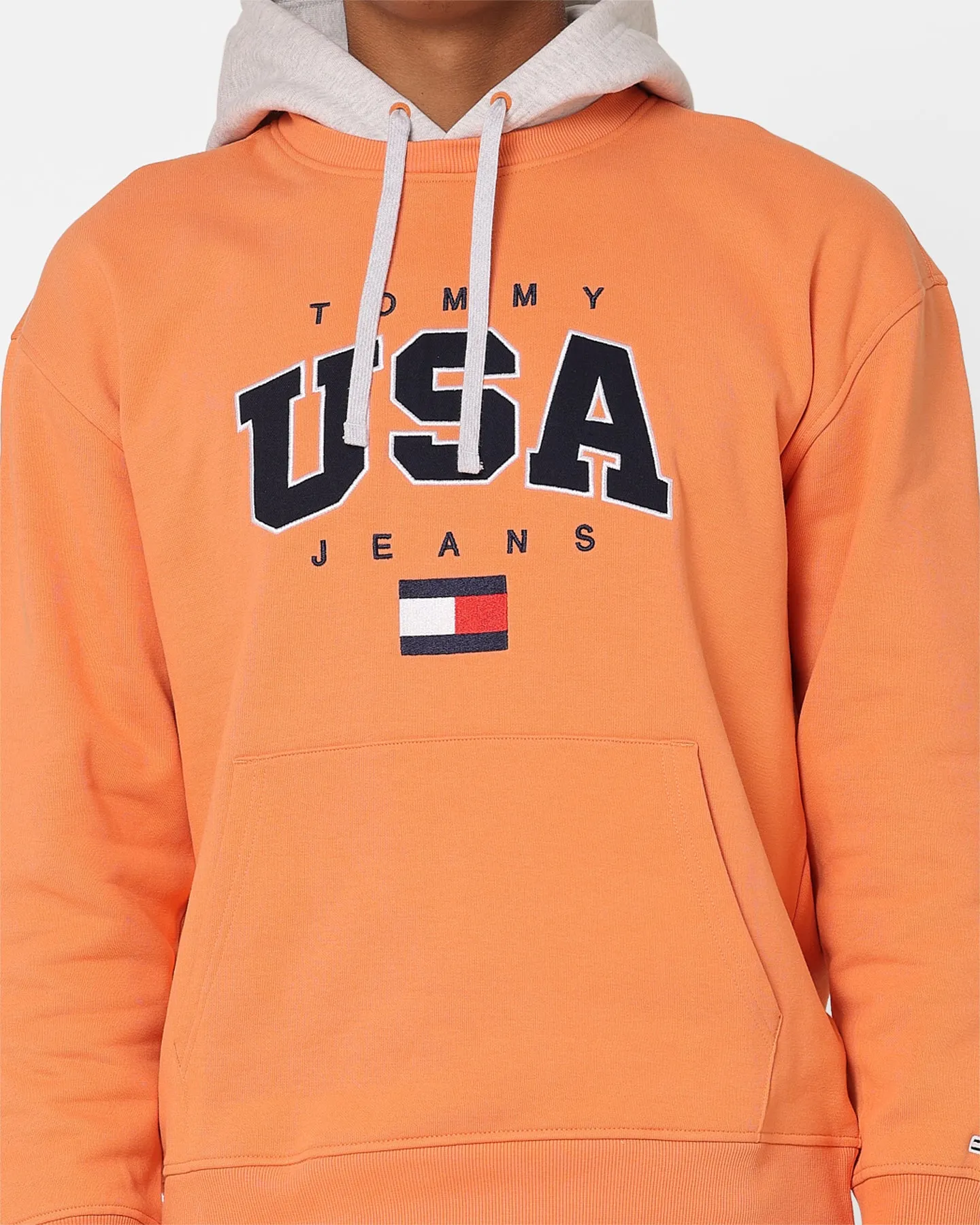 Tommy Jeans Relaxed Modern Sport USA Hoodie Citrus Orange