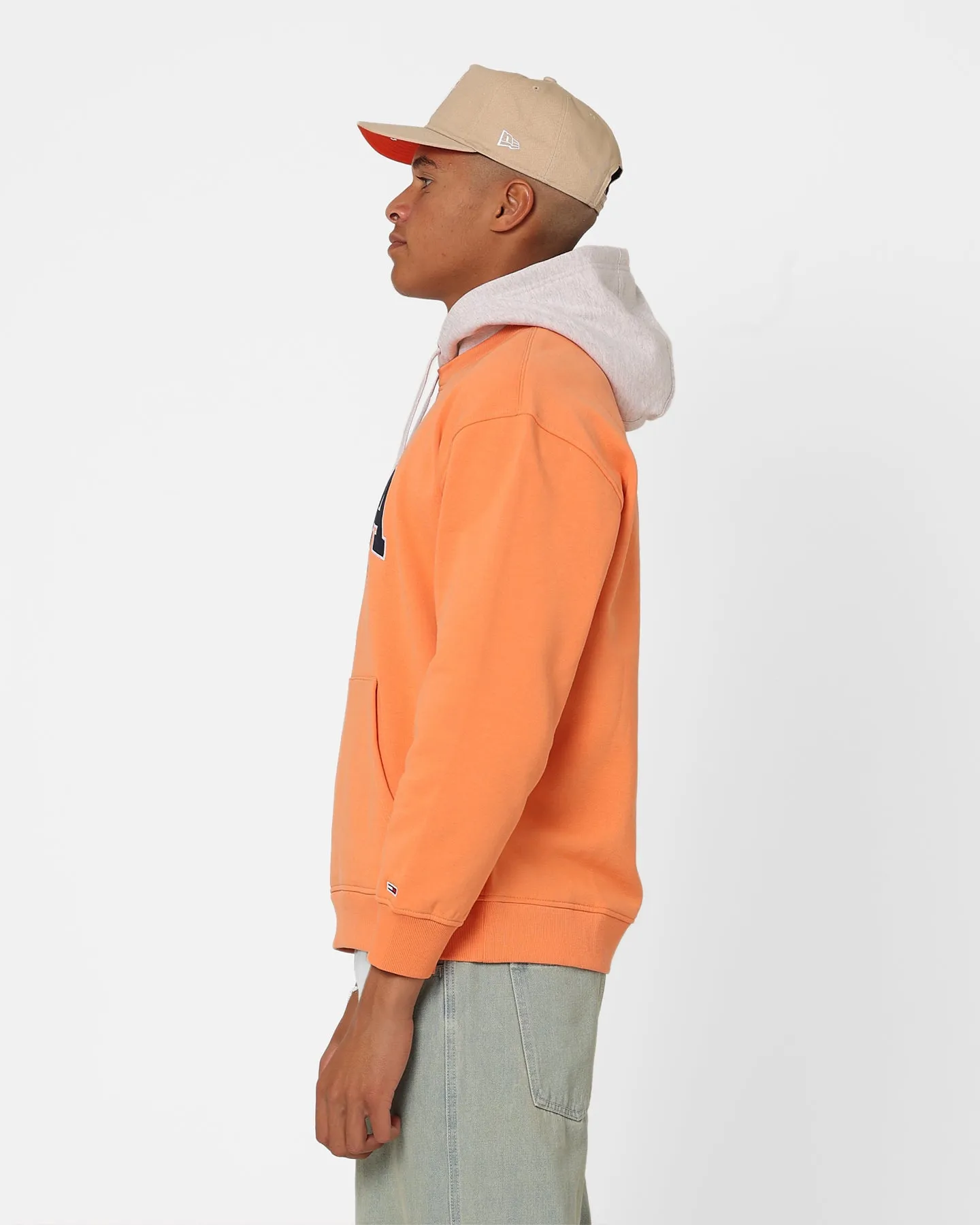 Tommy Jeans Relaxed Modern Sport USA Hoodie Citrus Orange
