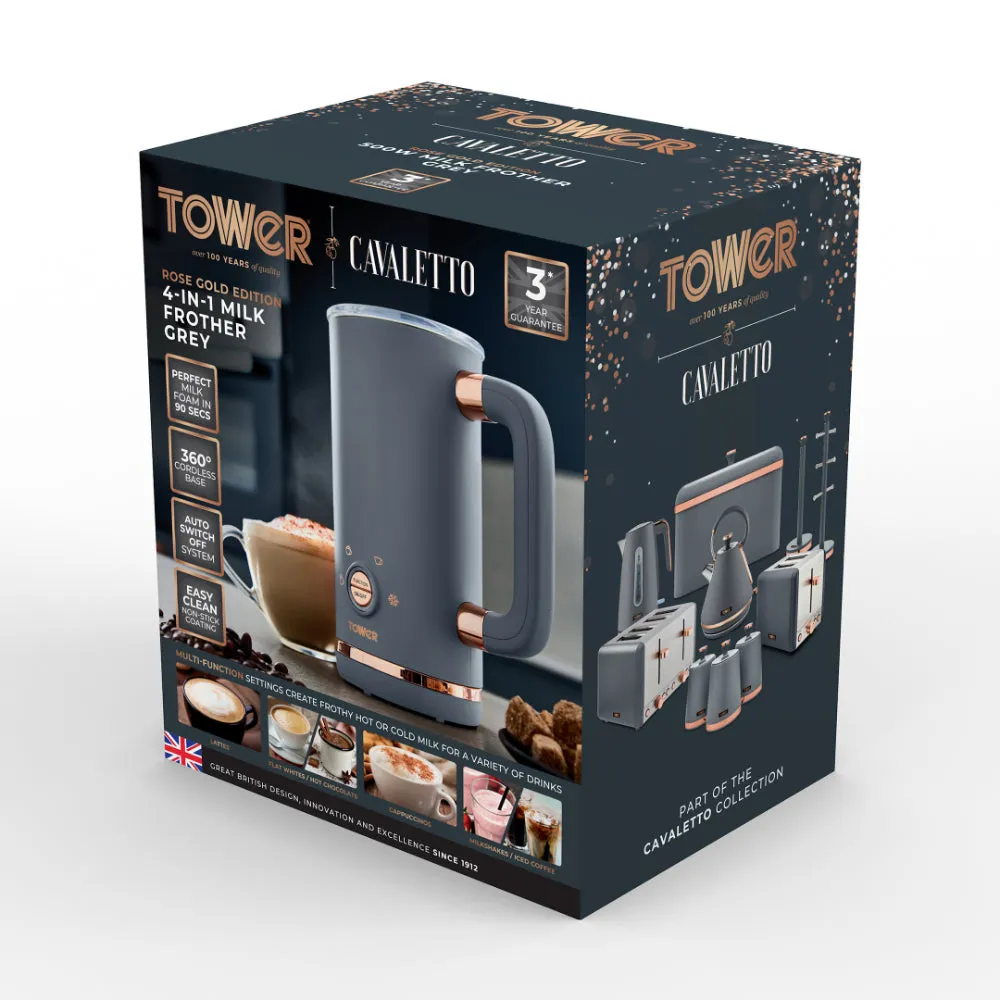 Tower Cavaletto Milk Frother 500W  - Grey