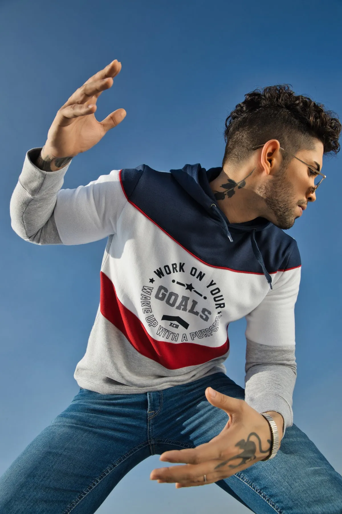 Tri Color Goals Hoodie - W22 - MH0041R