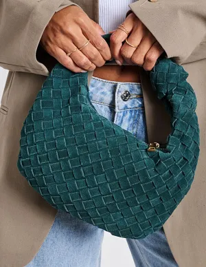 Tribeca Woven Suede Knotted Purse