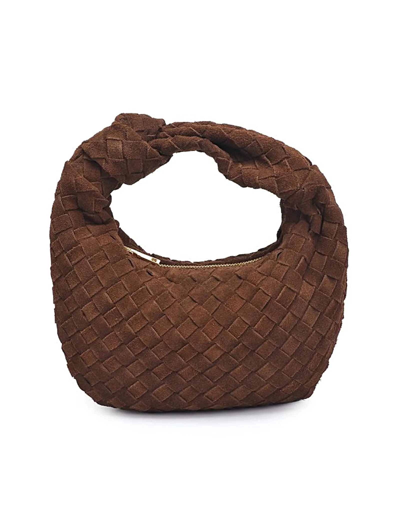 Tribeca Woven Suede Knotted Purse