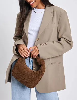 Tribeca Woven Suede Knotted Purse